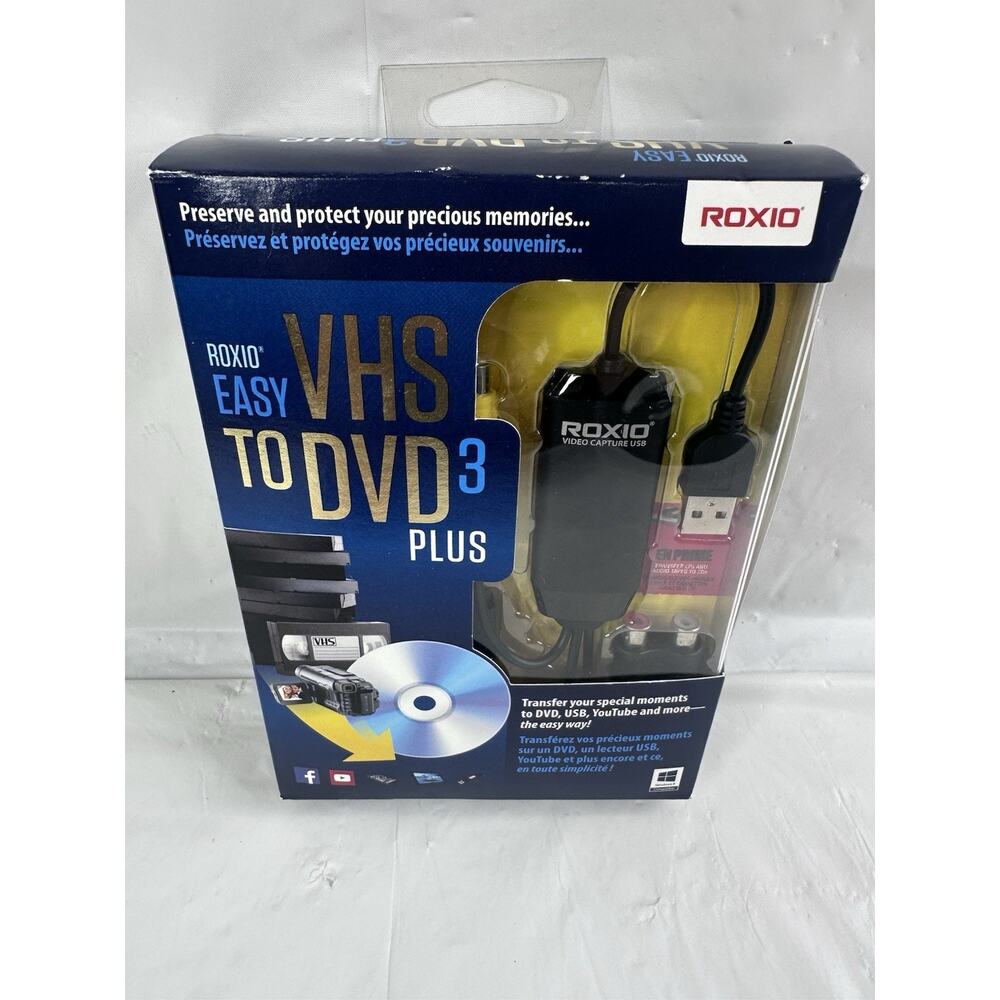 Roxio Easy VHS To DVD 3 Plus Convertor VHS Video Hi8 & Video8 Movies To DVD